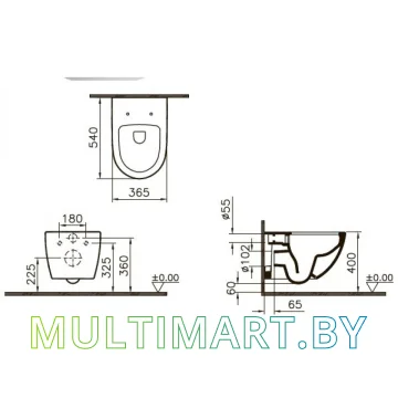 Унитаз Vitra Rim-Ex Sento (7748B003-0075) картинка 4